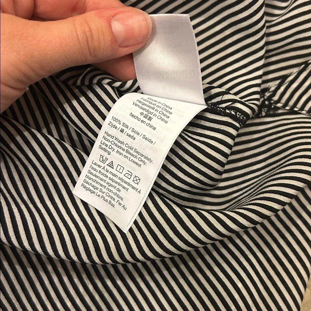 J Crew Classic-fit silk shirt in stripe